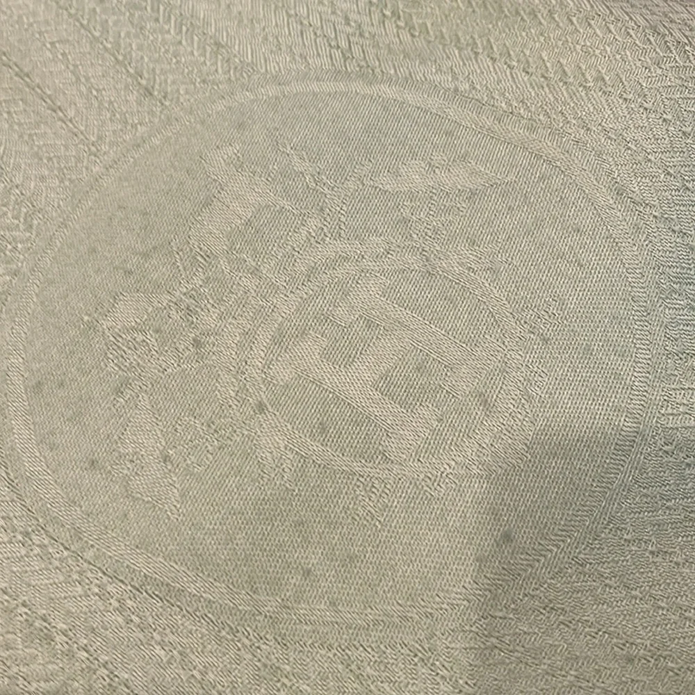 Hermès Ex Libris Lime Green Herringbone Cashmere and Silk 140cm Stole